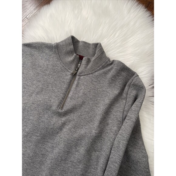 Ted Baker London Sweater Mens Size 3 US Small Gray 1/4 Zip Pullover Stretch CO41 - Picture 2 of 7